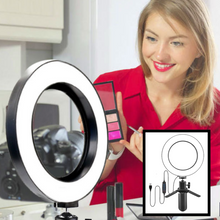 Carica l'immagine nel visualizzatore di Gallery, Luce ad anello a LED da 16 cm con supporto