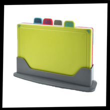 Carica l'immagine nel visualizzatore di Gallery, Set di taglieri 4 pezzi con supporto - Ozerty