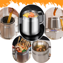 Carica l'immagine nel visualizzatore di Gallery, Pentola per friggere in acciaio inox 2 in 1 - Ozerty