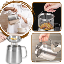 Carica l'immagine nel visualizzatore di Gallery, Pentola per friggere in acciaio inox 2 in 1 - Ozerty