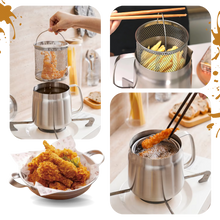 Carica l'immagine nel visualizzatore di Gallery, Pentola per friggere in acciaio inox 2 in 1 - Ozerty