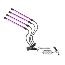 Carica l'immagine nel visualizzatore di Gallery, Luce da coltivazione interna a 4 teste LED USB - Ozerty