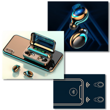 Carica l'immagine nel visualizzatore di Gallery, Auricolari Bluetooth con scatola di ricarica della batteria - Ozerty