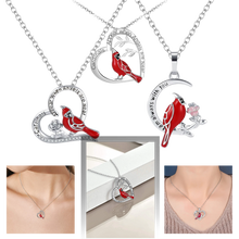 Carica l'immagine nel visualizzatore di Gallery, Collana con ciondolo cuore cardinale - Ozerty