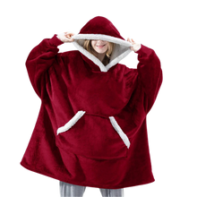 Carica l'immagine nel visualizzatore di Gallery, Felpa con cappuccio e coperta gigante