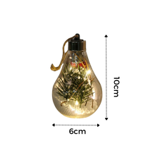 Carica l'immagine nel visualizzatore di Gallery, Lampadina a sfera di Natale trasparente a LED - Ozerty