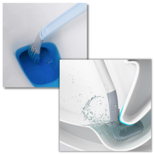 Carica l'immagine nel visualizzatore di Gallery, Scopino da toilette con manico lungo e base a muro - Ozerty