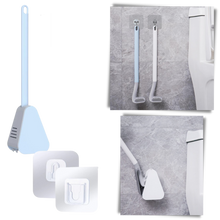 Carica l'immagine nel visualizzatore di Gallery, Scopino da toilette con manico lungo e base a muro - Ozerty