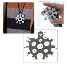 Carica l'immagine nel visualizzatore di Gallery, Multiutensile a fiocco di neve in acciaio inossidabile 18-in-1 - Ozerty