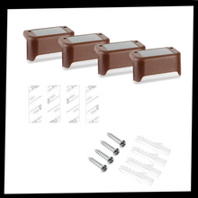 Carica l'immagine nel visualizzatore di Gallery, Luci LED solari per gradini (4 pezzi) - Ozerty