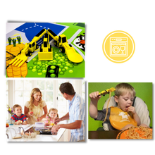 Carica l'immagine nel visualizzatore di Gallery, Set di piatti e utensili per un'alimentazione creativa e costruttiva - Ozerty