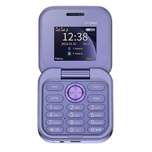 Carica l'immagine nel visualizzatore di Gallery, Telefono cellulare pieghevole Dual Sim piccolo -I17 Pro/Viola - Ozerty