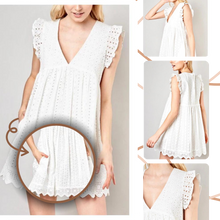 Carica l'immagine nel visualizzatore di Gallery, Abito elegante in broderie anglaise - Ozerty