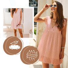 Carica l'immagine nel visualizzatore di Gallery, Abito elegante in broderie anglaise - Ozerty