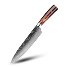 Carica l'immagine nel visualizzatore di Gallery, Coltelli giapponesi della serie Terra di fuoco -Gyutoh - Coltello da chef 20 cm - Ozerty