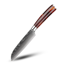 Carica l'immagine nel visualizzatore di Gallery, Coltelli giapponesi della serie Terra di fuoco -Coltello Santoku 12 cm - Ozerty