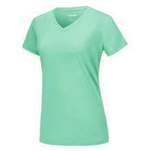 Carica l'immagine nel visualizzatore di Gallery, Maglia con scollo a V a raffreddamento istantaneo da donna -Verde menta - Ozerty