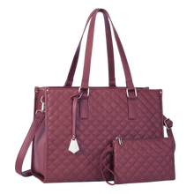 Carica l'immagine nel visualizzatore di Gallery, Borsa Tote bag con scomparto isolato -Borgogna - Ozerty