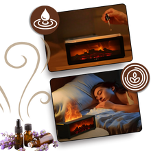 Carica l'immagine nel visualizzatore di Gallery, Diffusore di Oli Essenziali a LED con Simulazione di Camino - Ozerty