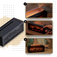 Carica l'immagine nel visualizzatore di Gallery, Diffusore di Oli Essenziali a LED con Simulazione di Camino - Ozerty