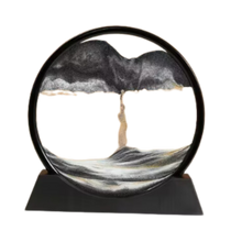 Carica l'immagine nel visualizzatore di Gallery, Quadro Ipnotico di Sabbia in Movimento -Nero con cornice nera/25 x 26 cm Nero con cornice nera/18 x 19 cm - Ozerty