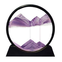 Carica l'immagine nel visualizzatore di Gallery, Quadro Ipnotico di Sabbia in Movimento -Viola con cornice nera/25 x 26 cm Viola con cornice nera/18 x 19 cm - Ozerty