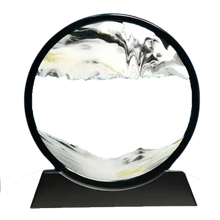 Carica l'immagine nel visualizzatore di Gallery, Quadro Ipnotico di Sabbia in Movimento -Bianco con cornice nera/25 x 26 cm Bianco con cornice nera/18 x 19 cm - Ozerty