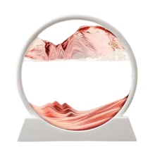 Carica l'immagine nel visualizzatore di Gallery, Quadro Ipnotico di Sabbia in Movimento -Rosso con cornice bianca/18 x 19 cmRosso con cornice bianca/25 x 26 cm - Ozerty