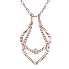Carica l'immagine nel visualizzatore di Gallery, Ciondolo Porta Anelli Minimalista -Oro rosa - Ozerty