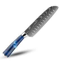 Carica l'immagine nel visualizzatore di Gallery, Coltelli giapponesi Blu Oceano -Coltello Santoku 17 cm - Ozerty