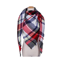 Carica l'immagine nel visualizzatore di Gallery, Sciarpa in cashmere a quadri effetto mohair -Zagabria - Ozerty