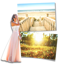 Carica l'immagine nel visualizzatore di Gallery, Abito in chiffon con pizzo dallo stile prairie chic - Ozerty