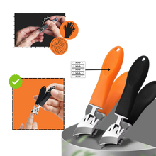 Carica l'immagine nel visualizzatore di Gallery, Tagliaunghie a Lama Larga con Impugnatura Ergonomica - Ozerty