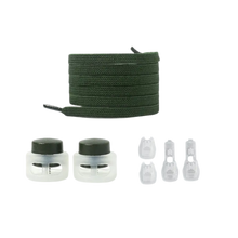 Carica l'immagine nel visualizzatore di Gallery, Lacci di chiusura sicuri e alla moda -Verde Esercito - Ozerty