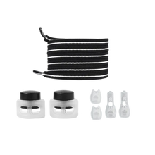 Carica l'immagine nel visualizzatore di Gallery, Lacci di chiusura sicuri e alla moda -Nero Bianco - Ozerty, Lacci di chiusura sicuri e alla moda -Nero - Ozerty