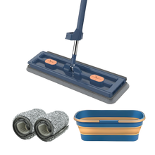 Carica l'immagine nel visualizzatore di Gallery, Mocio autoavvolgenti con secchio -Mocio blu con secchio - Ozerty