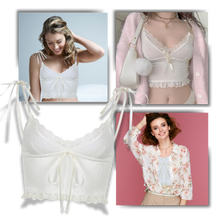 Carica l'immagine nel visualizzatore di Gallery, Morbido top in pizzo alla moda - Ozerty