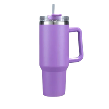 Carica l'immagine nel visualizzatore di Gallery, Tazza per auto di grande capacità con manico -Viola chiaro - Ozerty