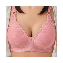 Carica l'immagine nel visualizzatore di Gallery, Reggiseno push up senza fili per taglie forti -Cotone piqué Rosa - Ozerty