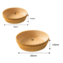 Carica l&#39;immagine nel visualizzatore di Gallery, Confezione di rivestimenti di carta per friggitrice ad aria monouso - Ozerty
