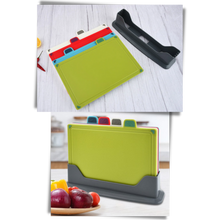 Carica l&#39;immagine nel visualizzatore di Gallery, Set di taglieri 4 pezzi con supporto - Ozerty
