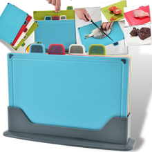 Carica l&#39;immagine nel visualizzatore di Gallery, Set di taglieri 4 pezzi con supporto - Ozerty
