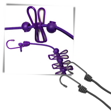 Carica l&#39;immagine nel visualizzatore di Gallery, Stendibiancheria da campeggio elasticizzato da 4 m con picchetti - Ozerty
