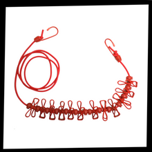 Carica l&#39;immagine nel visualizzatore di Gallery, Stendibiancheria da campeggio elasticizzato da 4 m con picchetti - Ozerty
