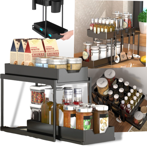 Portaspezie da cucina a doppio cassetto - Ozerty