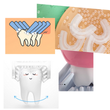 Carica l&#39;immagine nel visualizzatore di Gallery, Spazzolino da denti elettrico a forma di u per bambini
