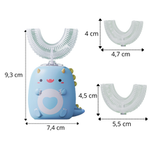 Carica l&#39;immagine nel visualizzatore di Gallery, Spazzolino da denti elettrico a forma di u per bambini
