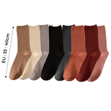 Carica l&#39;immagine nel visualizzatore di Gallery, 3 Paia di calzini in cotone a coste per donna - Ozerty
