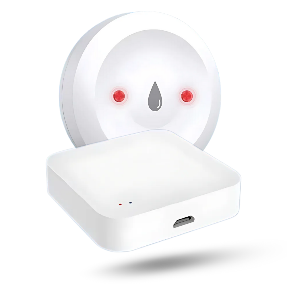 Sensore Wireless LeakLock -1 Sensore di perdita d'acqua con hub Wi-fi - Ozerty