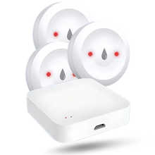 Carica l&#39;immagine nel visualizzatore di Gallery, Sensore Wireless LeakLock -3 sensori di perdita d&#39;acqua con hub wi-fi - Ozerty
